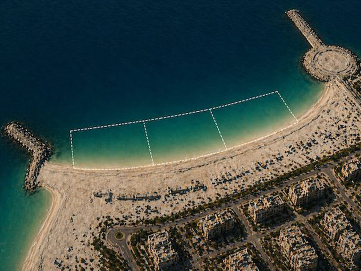 Dubai beachfront ariel View