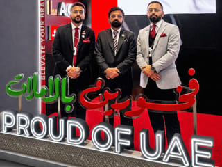 Shabbir Merchant with his sons Shazil and Shoaib Merchant of Champion