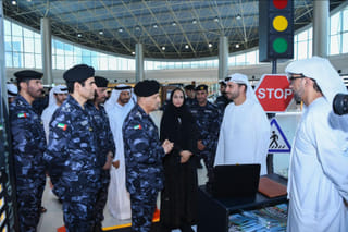 Brigadier Jamal Al Tair launches the ‘Cross Safely’ campaign in Ras Al Khaimah.