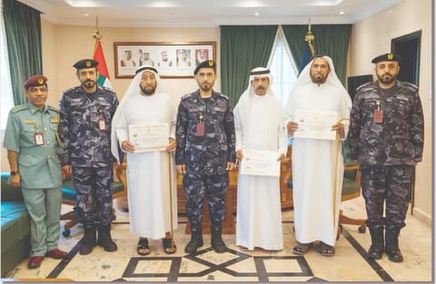 Drivers honoured by Umm Al Quwain Police after 50 years of safe driving experience.