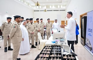 Sharjah Police offer mobile licensing and traffic services in Al Hamriyah.