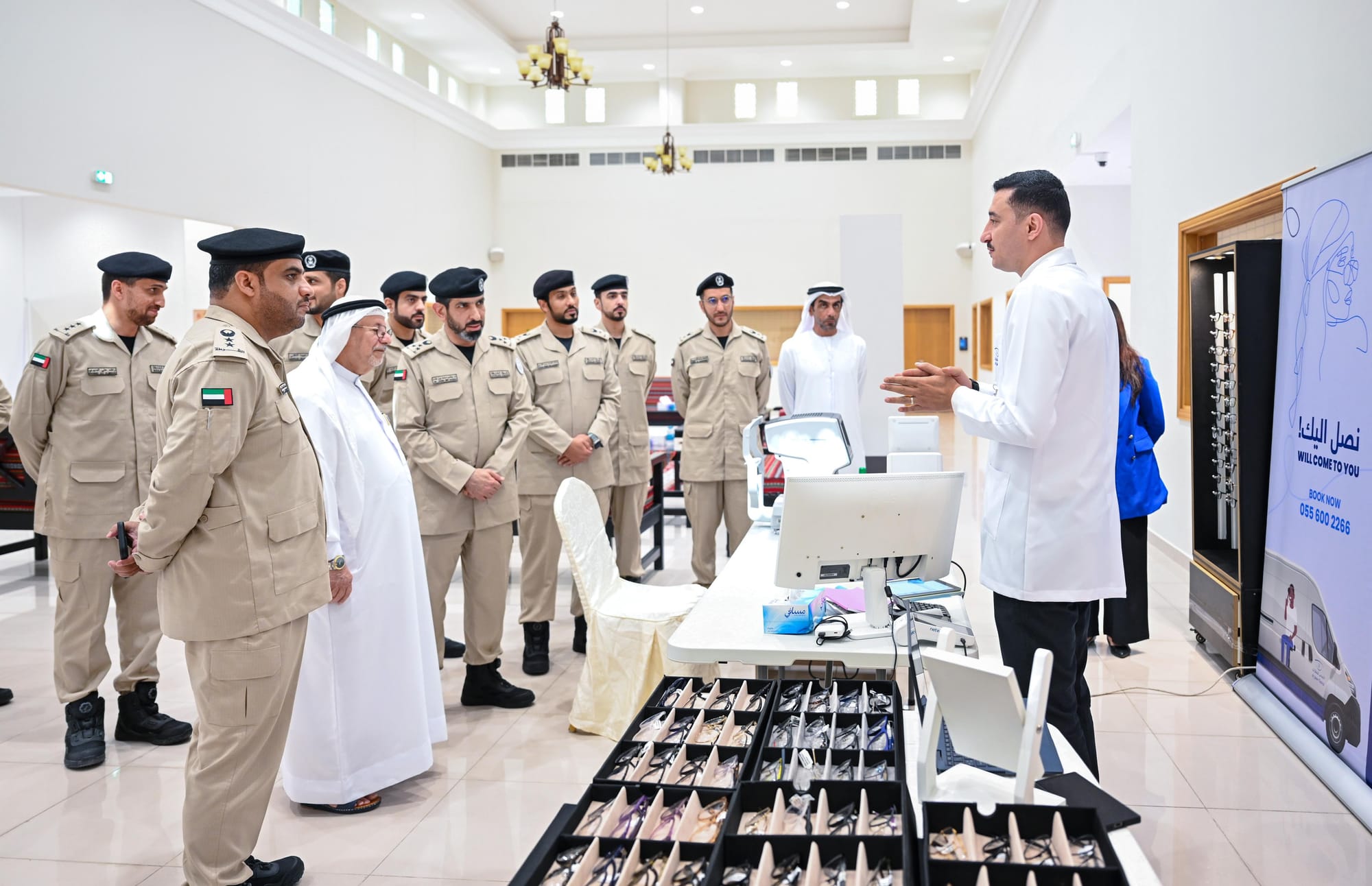 Sharjah Police offer mobile licensing and traffic services in Al Hamriyah.