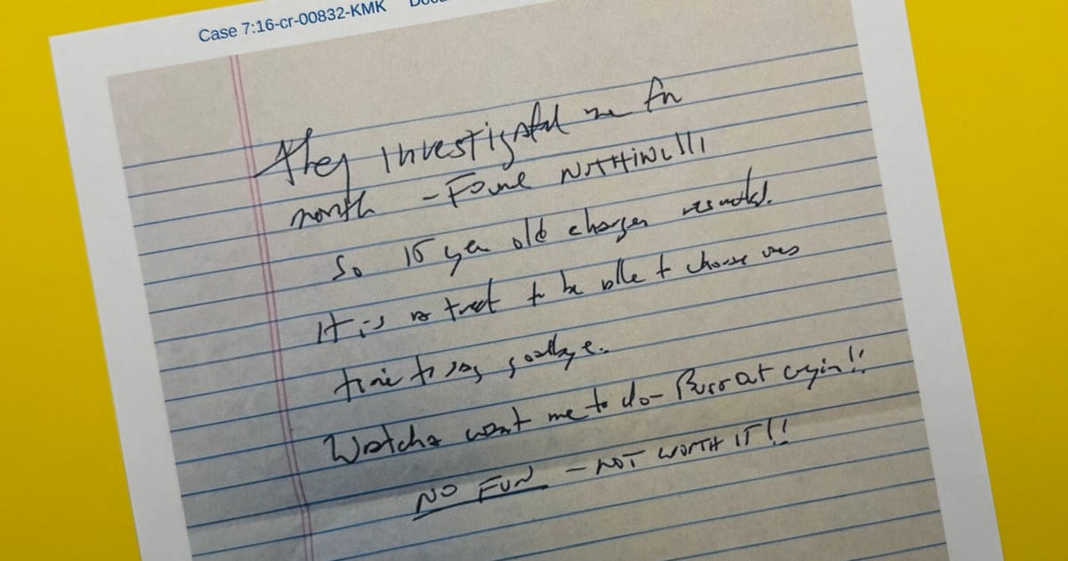 Handwriting experts connect newly released note to Epstein case