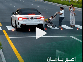 Video: Child’s split-second escape at Dubai crossing