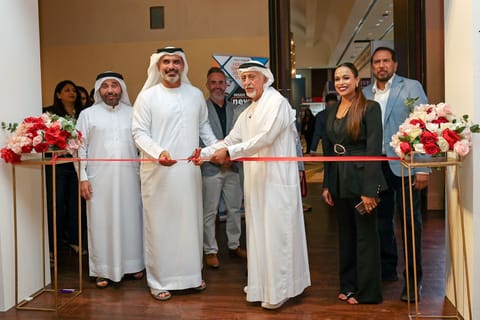 Marwan Abdulaziz Janahi, Senior Vice President of Dubai International Academic City, Dubai Knowledge Park, and Dubai Science Park, part of TECOM Group (second from left), Dr Naji Al Mahdi, Chief of Qualifications and Awards, Knowledge & Human Development Authority (left), and Dr. Eesa Al Bastaki, President, University of Dubai inaugurate Gulf News Edufair

