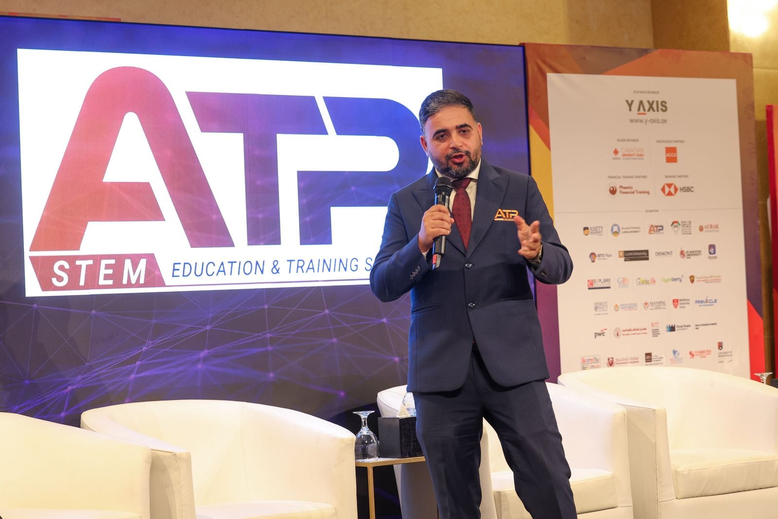 Atinderpal Sethi, CEO and founder of ATP Stem Education and Training Services, during a spotlight session titled “Balancing between India and the West for Grades 11 and 12" in Gulf News Edufair 2026