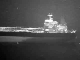 Pentagon footage shows US forces disabling two Iranian oil tankers in the Strait of Hormuz after an exchange of fire with Iranian forces.