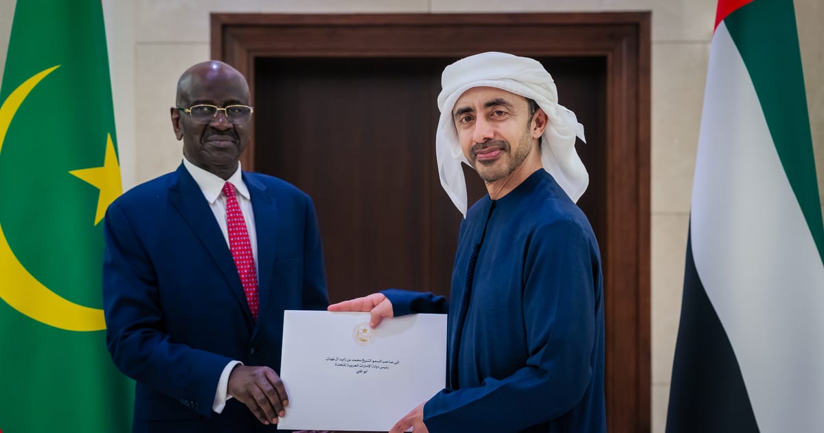 UAE President receives written message from President of Mauritania