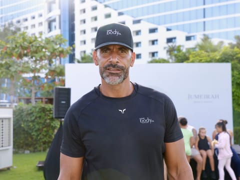 The Manchester United legend is playing his part in keeping the Dubai community active 