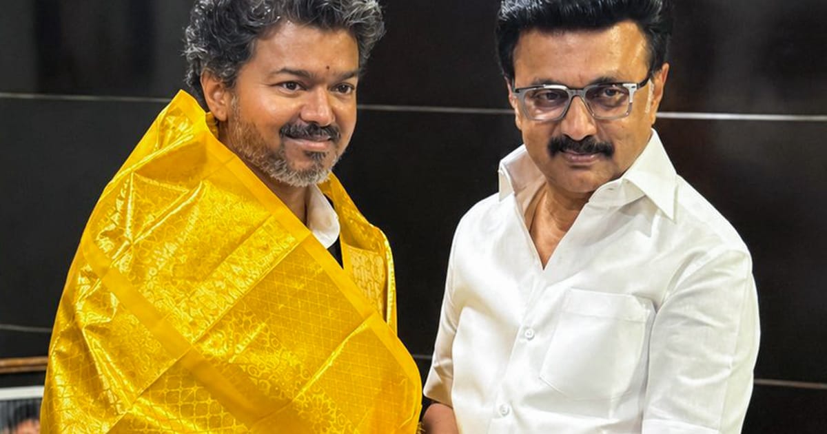 Tamil Nadu CM Vijay meets DMK chief M.K. Stalin at his residence