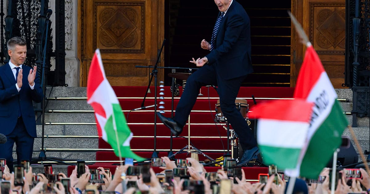 Hungary’s dancing minister steals spotlight again at PM inauguration