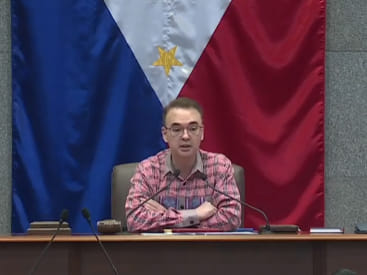 Senators Allan Peter Cayetano, 55, and Vicente "Tito" Sotto III. 