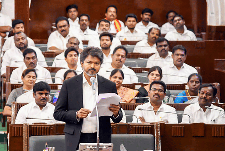 In his first major Assembly address after winning the trust vote, Vijay sought to project his government as a people-centric administration rooted in “social justice, equal opportunity and secularism.