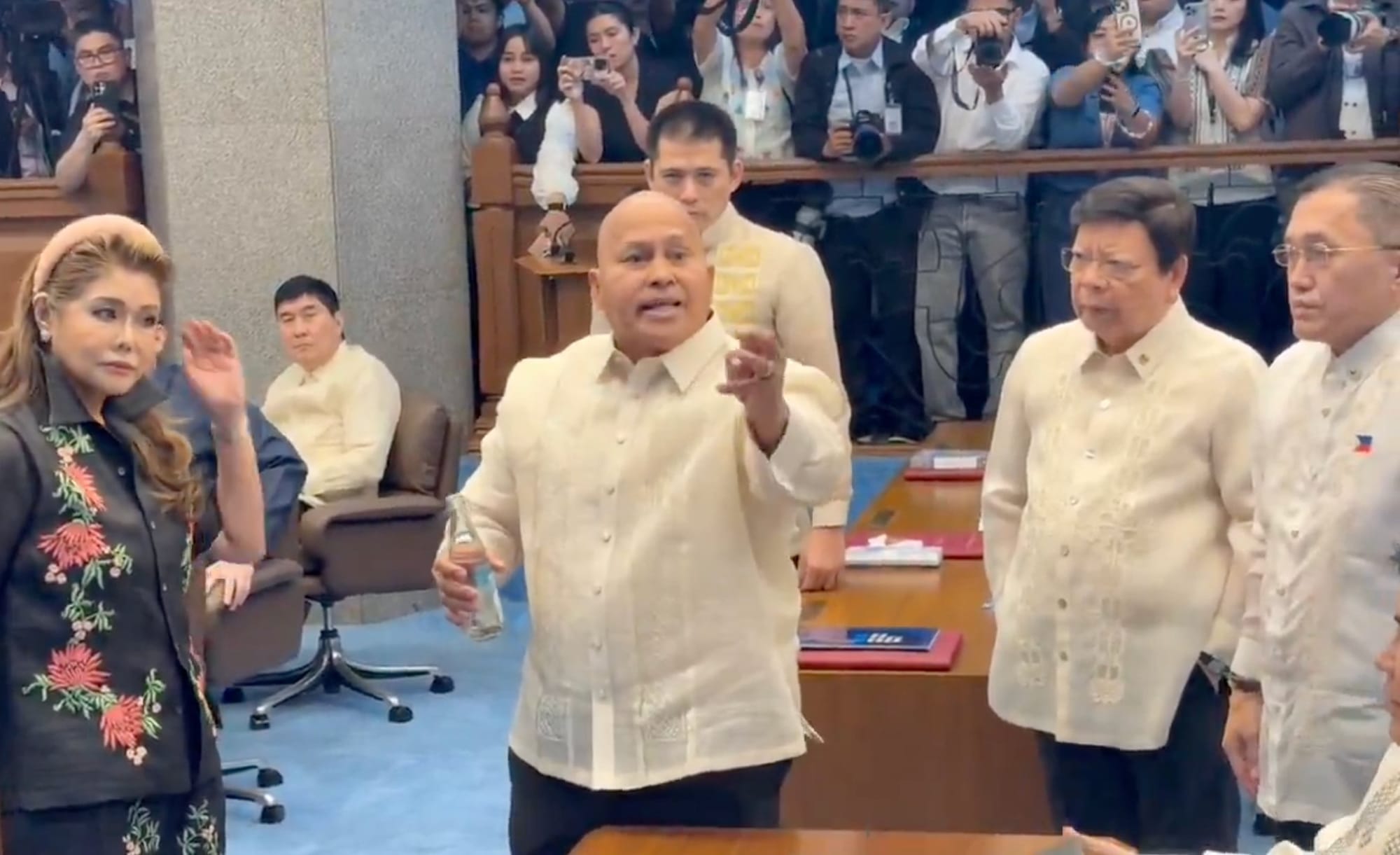 A dramatic scene emerged in the Philippine Senate on Monday, May 11, 2026, when Senator Ronald "Bato" dela Rosa, a known Duterte ally, showed up after months of absence. After voting in a senate coup to unseat Vicente Sotto and install Allan Peter Cayetano as Senate President, dela Rosa again did a runner.