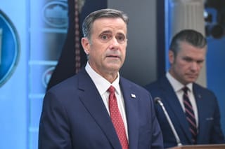CIA Director John Ratcliffe speaks about the conflict in Iran in the James S. Brady Press Briefing Room of the White House. File photo taken on April 6, 2026, in Washington, DC.