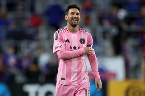 Lionel Messi #10 of Inter Miami CF celebrates after winning the MLS match between FC Cincinnati and Inter Miami CF at TQL Stadium on May 13, 2026 in Cincinnati, Ohio.