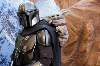 A Mandalorian attends The Mandalorian and Grogu Los Angeles World Premiere in Los Angeles, California on May 14, 2026.