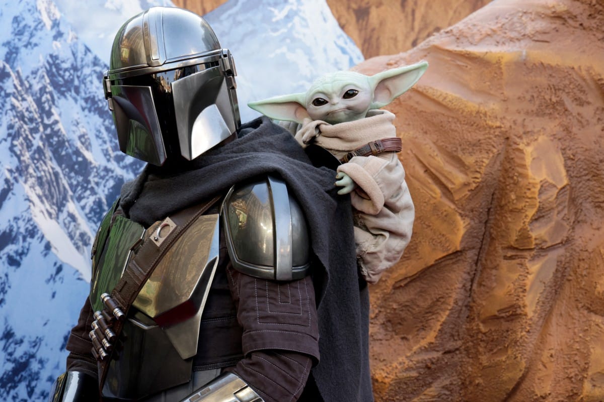 A Mandalorian attends The Mandalorian and Grogu Los Angeles World Premiere in Los Angeles, California on May 14, 2026.