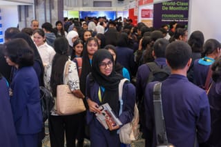 Students from some of Abu Dhabi's top schools at Edufair 