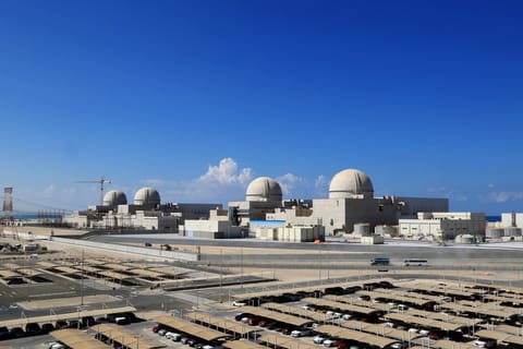 A handout picture obtained from the media office of the Barakah Nuclear Power Plant. Photo taken on February 13, 2020.