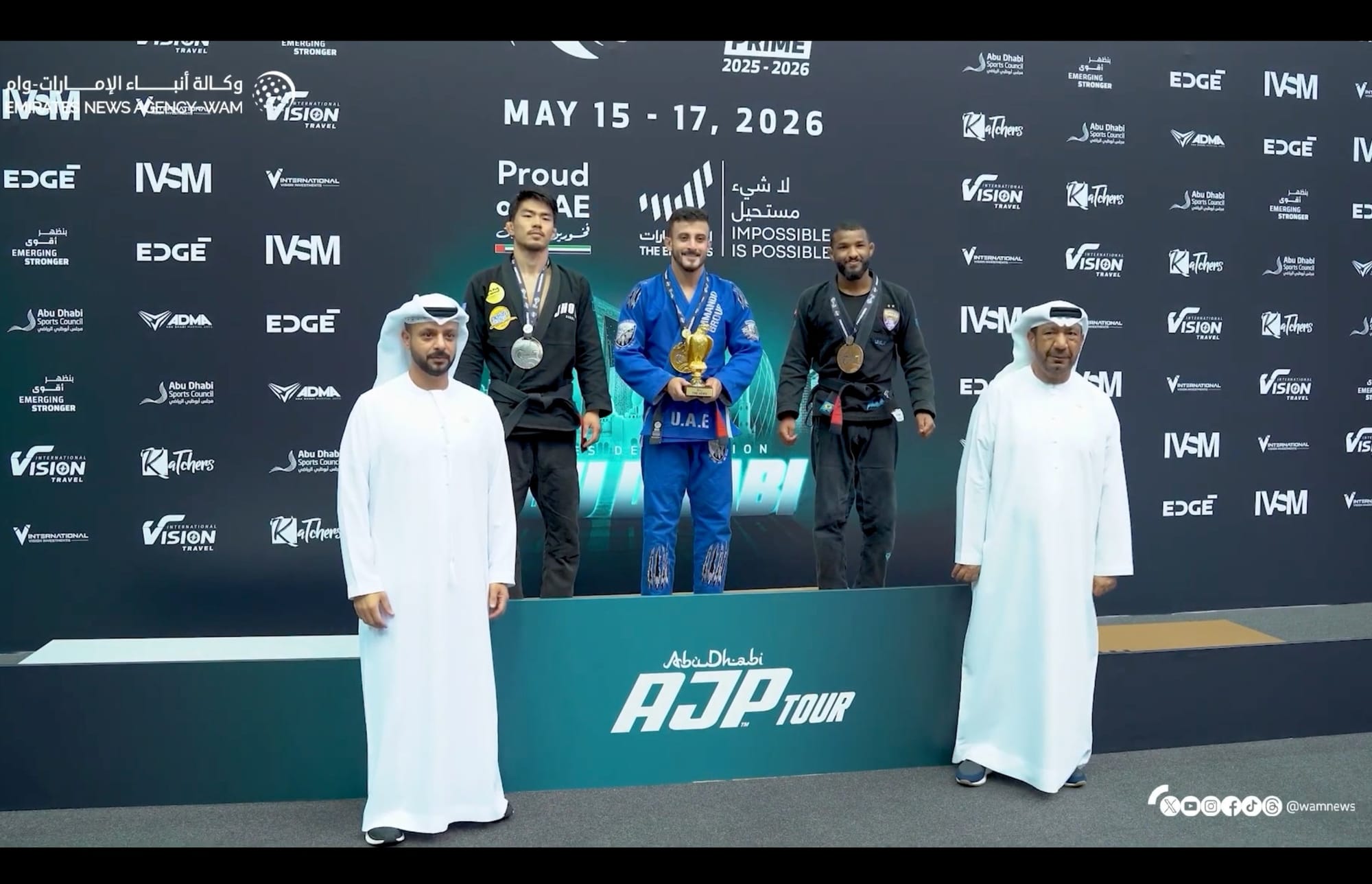 The championship, held over three days at Mubadala Arena in Zayed Sports City, featured broad international participation and high-level competition across multiple categories.