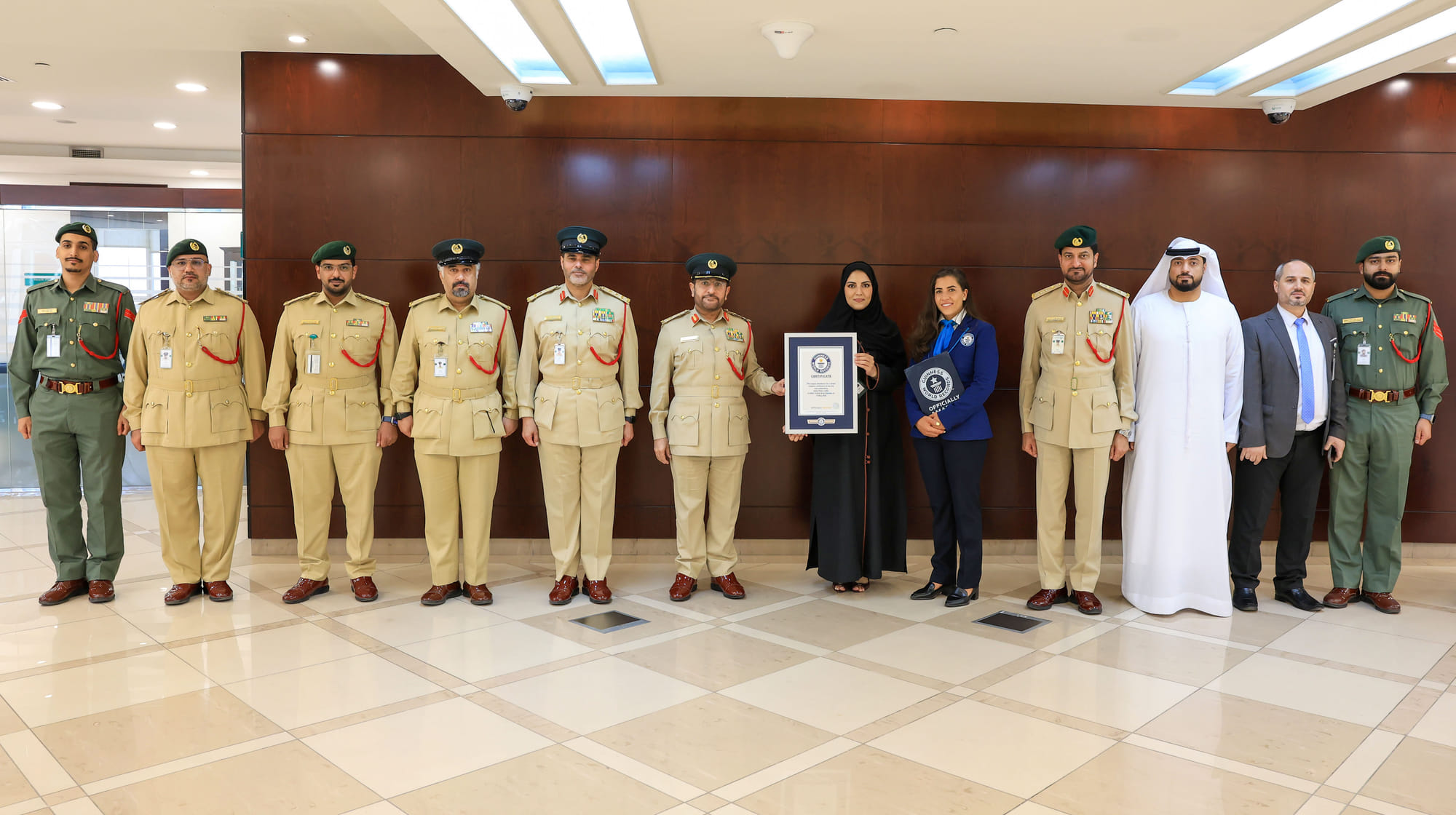 Dubai Police receives Guinness World Record for hosting a virtual meeting with 9,348 employees.
