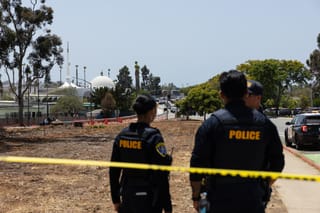 Police respond to a reported active shooter at the Islamic Center of San Diego in San Diego, California, on May 18, 2026.