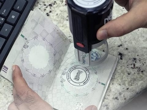 The custom stamp is being placed on arriving passengers’ passports at airports, land borders and seaports across the country.