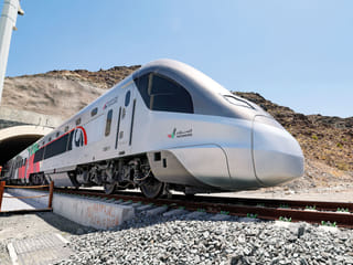 Riding Etihad Rail for the very first time in Fujairah