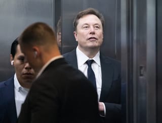 Elon Musk arrives to court at the Ronald V. Dellums Federal Building on April 30, 2026 in Oakland, California.