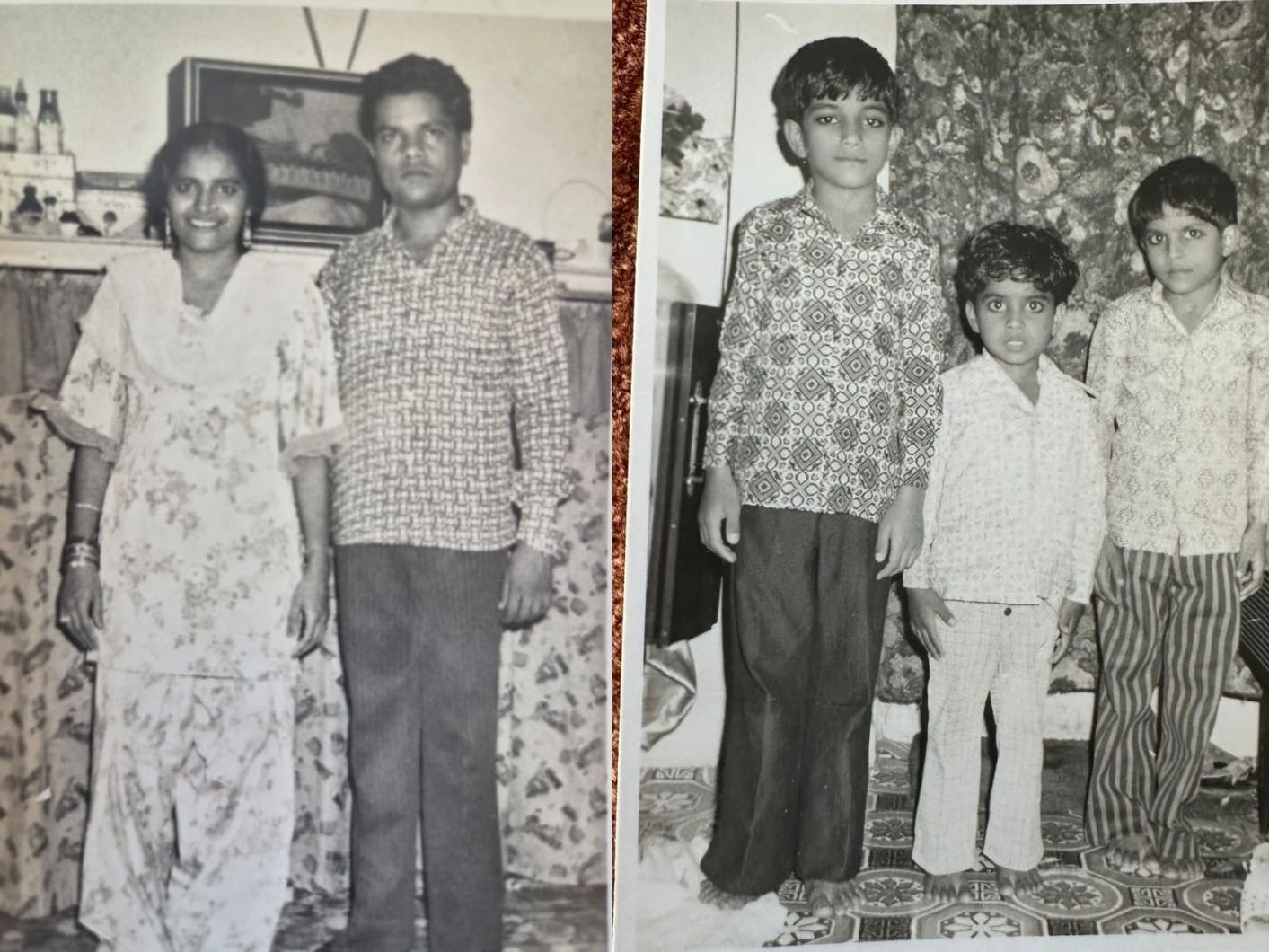 Left: Badrun Nisa and Mohammad Umer Khan. Right: Mohammad Sadiq, Mohammad Khalid and Mohammad Zahid.