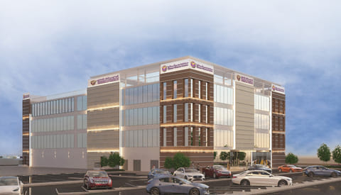 World-class teaching facilities, an 85,000 square foot multi-speciality teaching hospital and college building