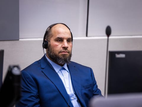 Khaled Mohamed Ali El Hishri appearing for the first time before the ICC judges on December 3, 2025