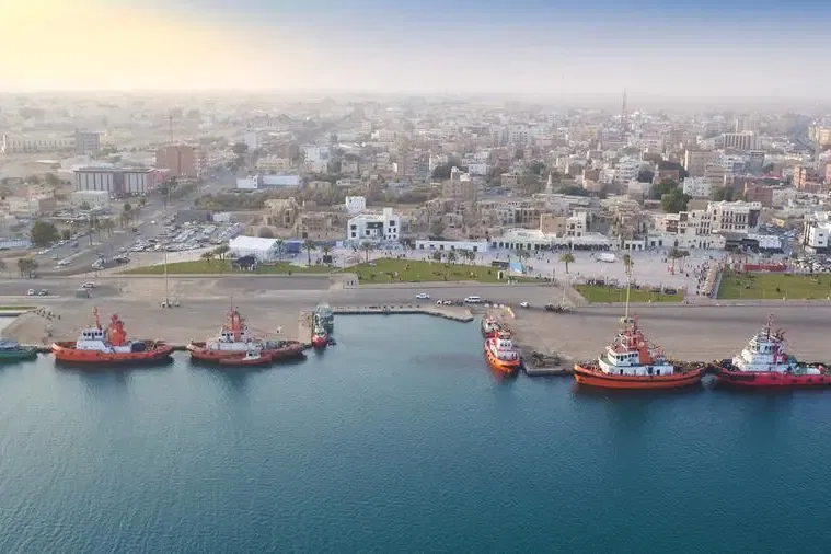 King Fahd Industrial Port in in Yanbu on the Red Sea coast.