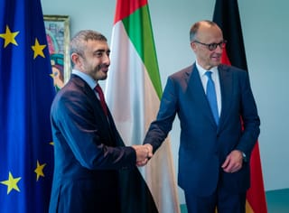 Abdullah bin Zayed meets German Chancellor in Berlin