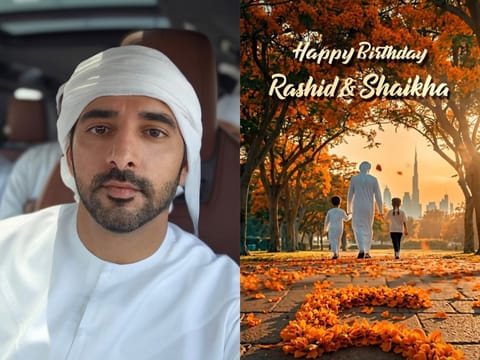 Sheikh Hamdan marks twins Shaikha and Rashid’s fifth birthday with heartfelt Instagram tribute amid Dubai’s flame trees