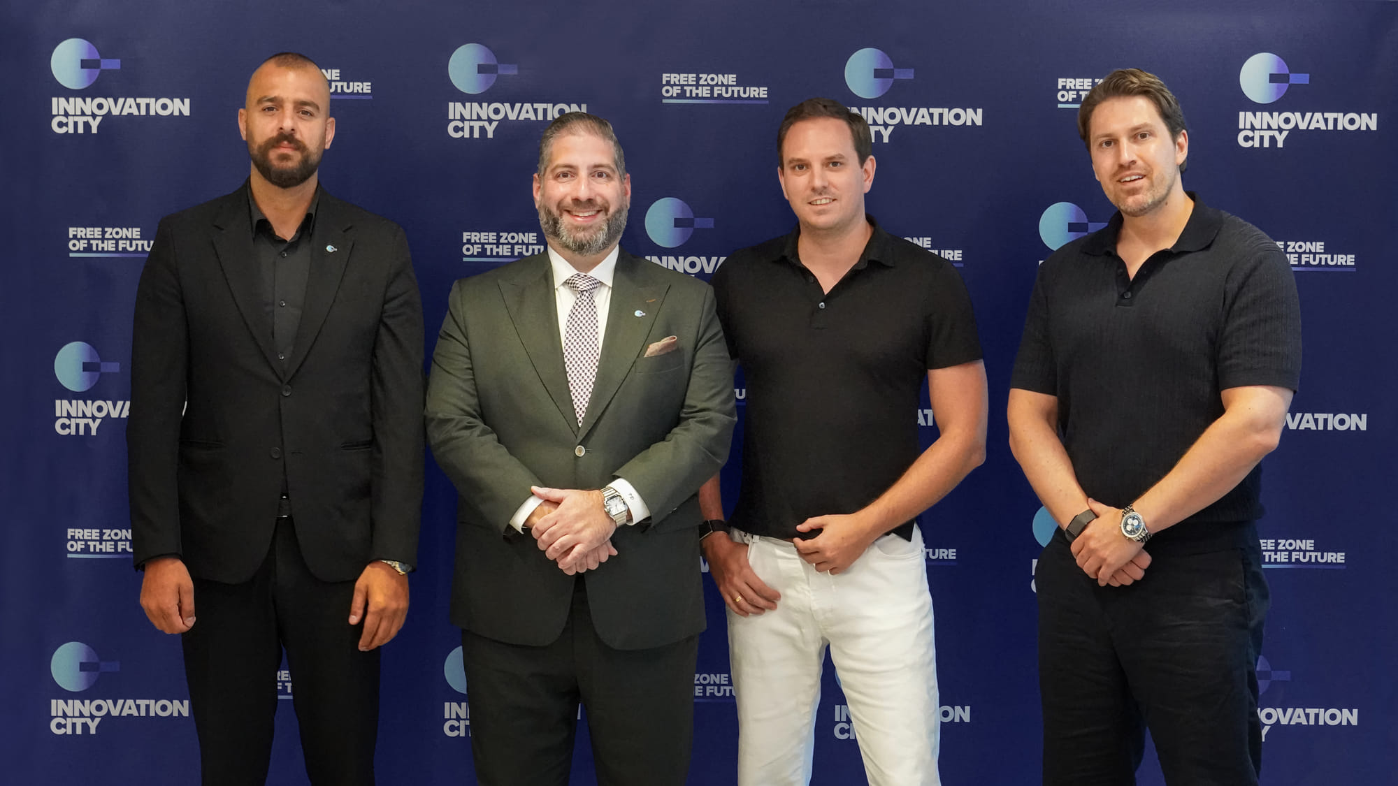 From left: Nabil Arnous, CCO of Innovation City; Paul Dawalibi, CEO of Innovation City; Christopher Pail, CEO and Co-founder of SPARQ; and Christoffer Wilhelmsen, COO and Co-Founder of SPARQ
