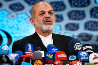 Iran's Interior Minister Ahmad Vahidi briefs the media on elections in Tehran, Iran, March 4, 2024. (AP Photo/Vahid Salemi, File)