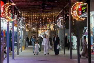 Families celebrating Eid in the UAE. 