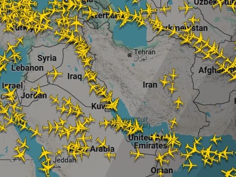 The organisation said all civil flight permits had been suspended at airports located in the western sector of Tehran’s Flight Information Region.