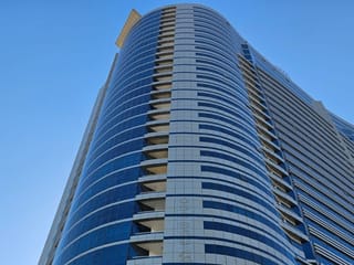 The high-rise residential building in Al Nahda area of Sharjah where the incident took place. According to eyewitnesses, the mother threw the daughter off their 15th floor balcony and jumped to her death. 