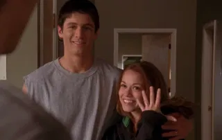 James Lafferty and Bethany Joy in one Tree Hill