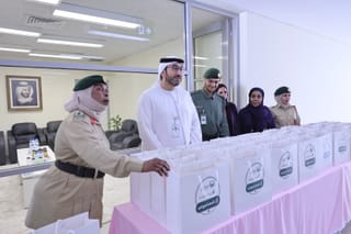 Dubai Police distribute Eid clothing to children of female inmates during Eid Al Adha.