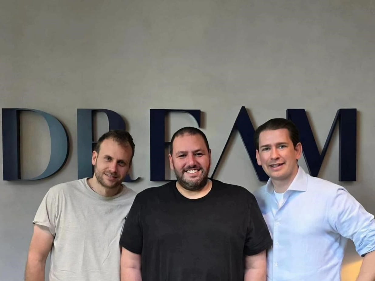 Shalev Hulio (centre) says the UAE has rapidly positioned itself among the world’s leading digital economies