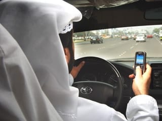 Police advised motorists to send congratulatory messages either before beginning their journey or after stopping safely, in line with efforts to enhance road safety across the emirate.