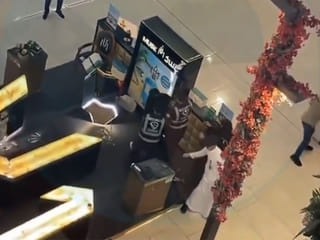 Woman wrecks perfume kiosk after 'months without pay'