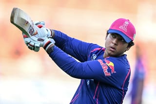 Rajasthan Royals' Indian cricket player Vaibhav Sooryavanshi. 