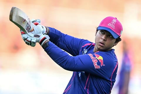 Rajasthan Royals' Indian cricket player Vaibhav Sooryavanshi. 