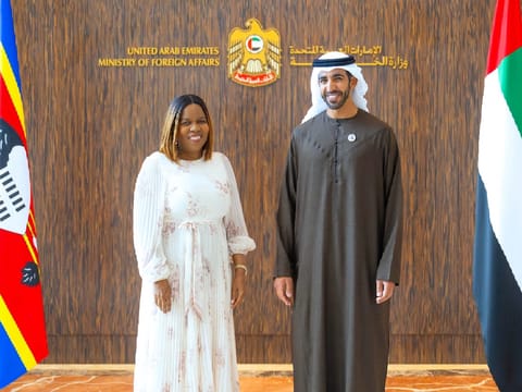 The agreement was signed by Sheikh Shakhboot bin Nahyan Al Nahyan, Minister of State, and Princess Lindiwe, Minister of Home Affairs.