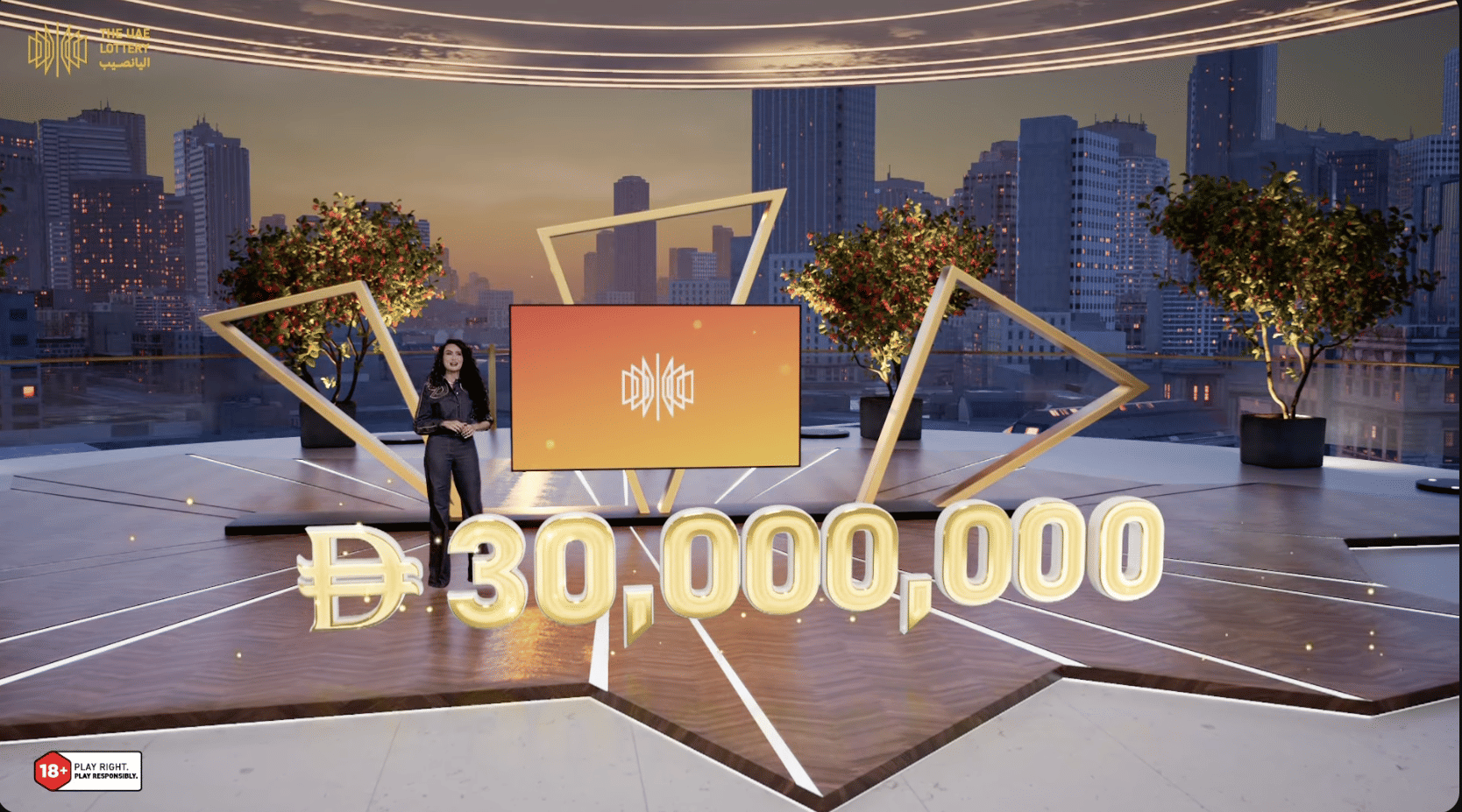 UAE Lottery show host Diala Makki during Lucky Day Draw No. 260530